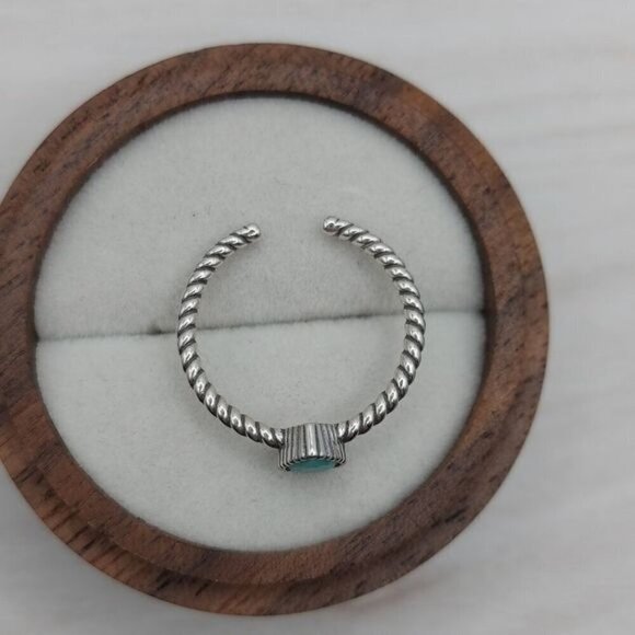 Vintage Turqouise Teardrop 925 Sterling Silver Ring - Picture 5 of 8